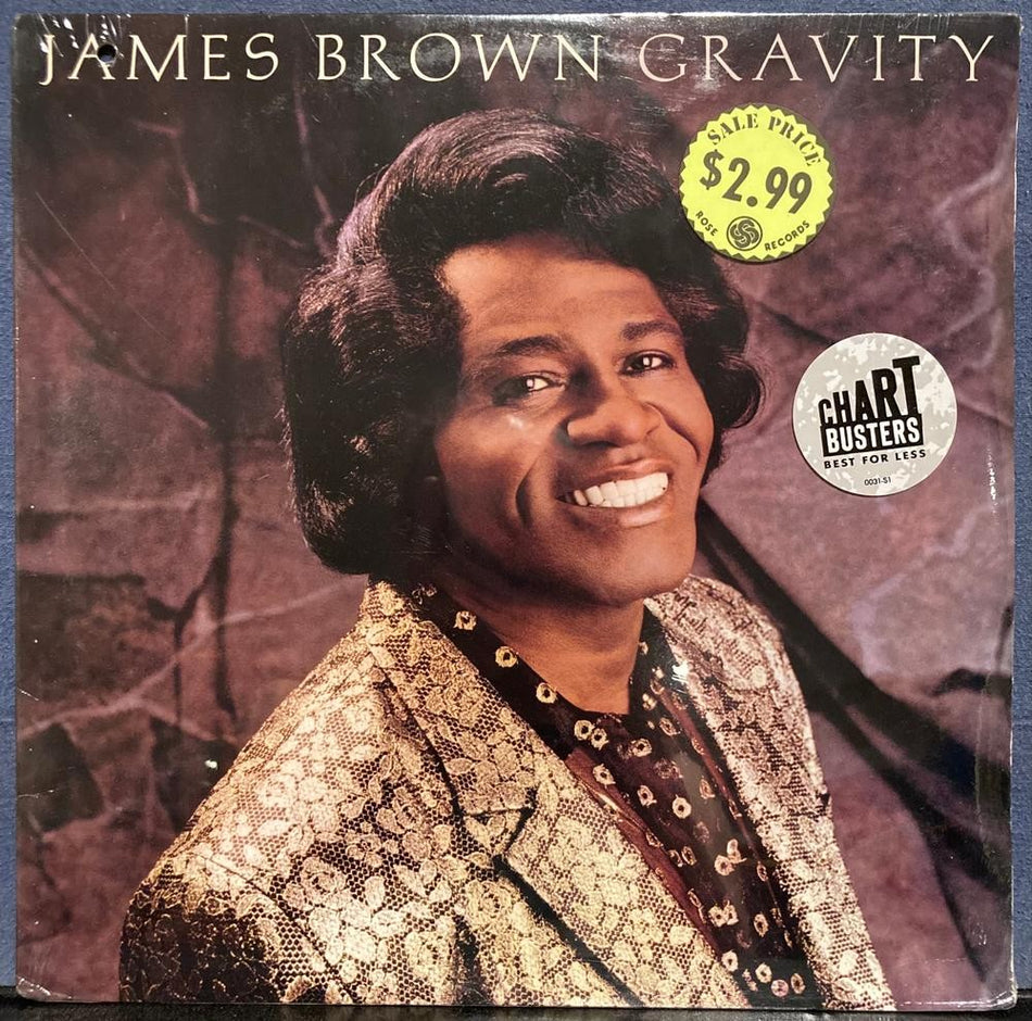 JAMES BROWN GRAVITY~SEALED ORIG 1986 SCOTTI BROS. LP w/HOLE-PUNCH~DISCO~FZ 40380