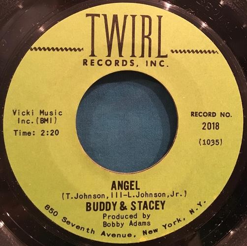 BUDDY & STACEY ANGEL/ A THING CALLED JEALOUSY~VG++ ORIG 1965 NO SOUL 45~TWIRL