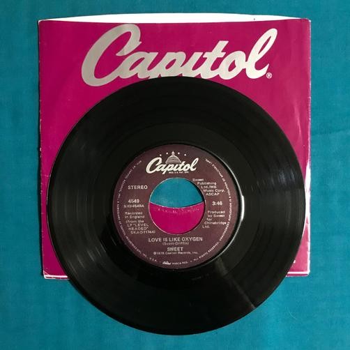 SWEET LOVE IS LIKE OXYGEN / COVER GIRL~VG++ 1978 QUIEX AUDIOPHILE 7' 45~LBL SLV