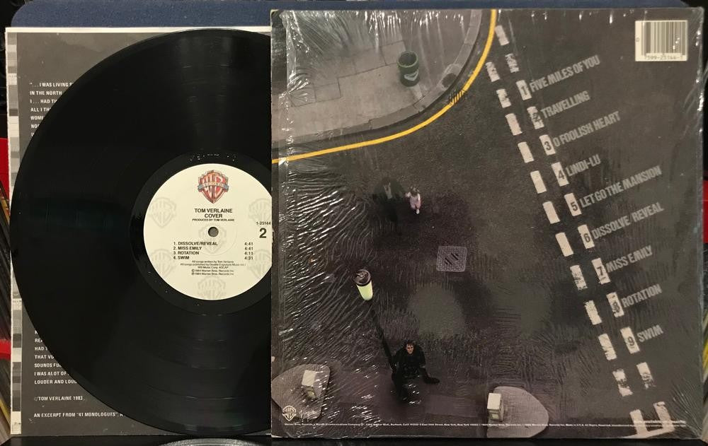 TOM VERLAINE COVER~ORIG 1984 WARNER BROS LP~SHRINK w/HYPE~INNER SLV~INDIE ROCK
