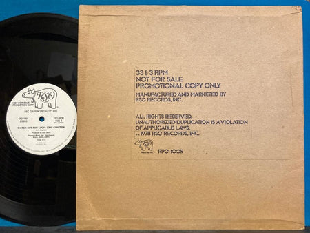 ERIC CLAPTON PROMISES/ WATCH OUT FOR LUCY WHITE LABEL PROMO ONLY 12"~AOR SPECIAL