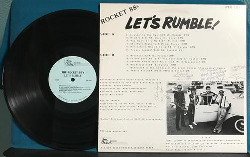 ROCKET 88s LETS RUMBLE!~SIGNED ORG 1984 PRO INDIE LP~ARIZONA PRIVATE LABEL~BLUES