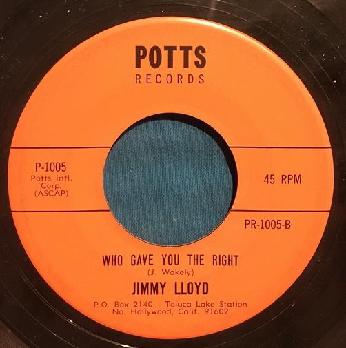 JIMMY LLOYD Try Explaining That /Who Gave You The Right~COUNTRY/HILLS 45~POTTS