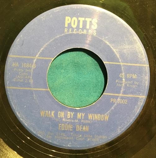 EDDIE DEAN Love is The Key / Walk on By My Window~COUNTRY/HILLBILLY 45 on POTTS