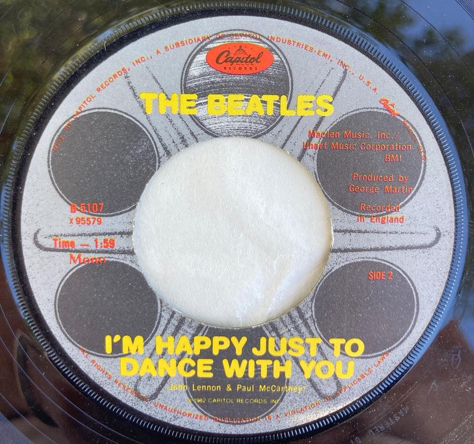BEATLES~MOVIE MEDLEY/ I'M HAPPY JUST TO DANCE WITH YOU~ORIG 1982 7" 45~B-5107