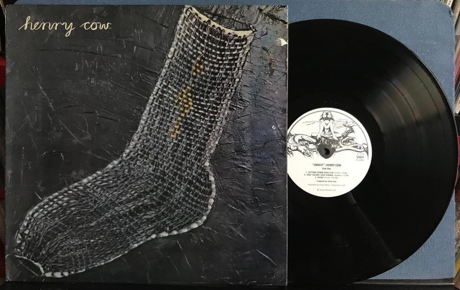 HENRY COW UNREST~VG++ 1974 VIRGIN UK 1st PRESS LP~BLACK/WHITE TWIN LBL~JAZZ-ROCK