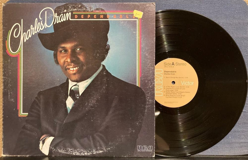 CHARLES DRAIN DEPENDABLE~NM- ORIG 1976 RCA VICTOR PROMO LP~APL1-1414~FUNK~SOUL