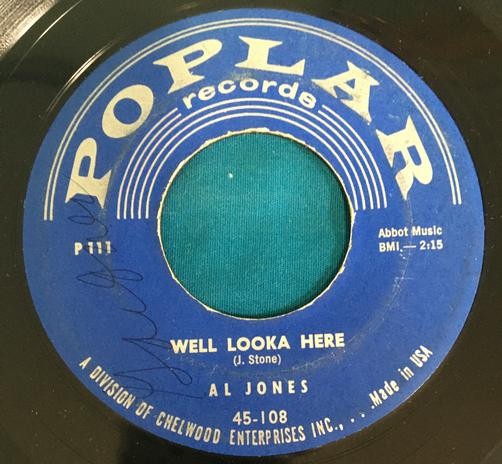 Al Jones Well Looka Here / Why Can't We Get Along~ORIG 1958 ROCKABILLY POPLAR 45