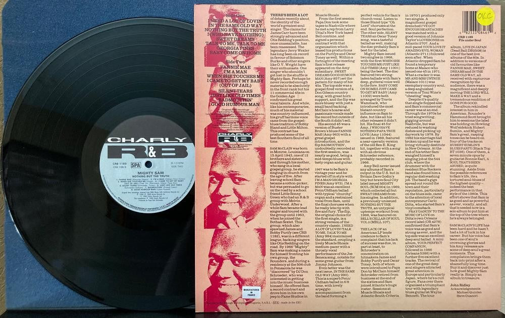 MIGHTY SAM NOTHING BUT THE TRUTH~NM 1988 CHARLY UK COMPILATION LP~CRB 1189~SOUL