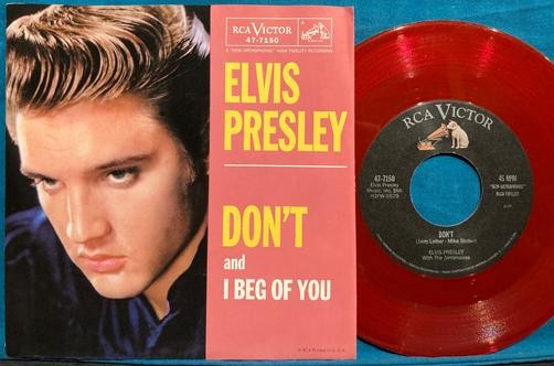 ELVIS PRESLEY DON'T / I BEG OF YOU~NM RED VINYL PICTURE SLEEVE~2001 LMTD EDITION