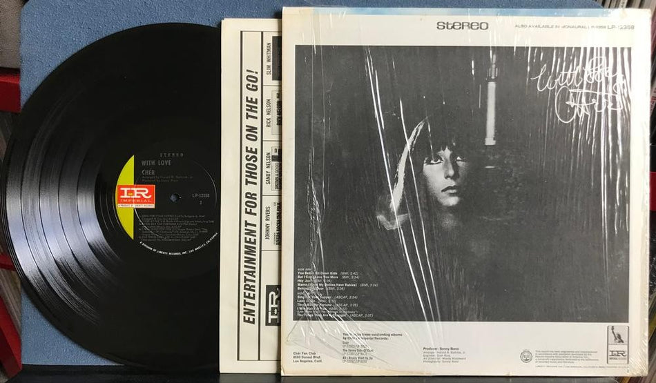 CHER WITH LOVE~SVG+ ORIG 1967 IMPERIAL DEEP GROOVE FIRST PRESS LP w/SHRINK~POP