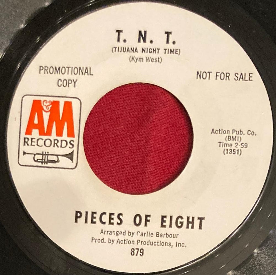 PIECES OF EIGHT COME BACK GIRL / T.N.T~NM 1967 A+M WL PROMO 7"~SOUL~FUNK