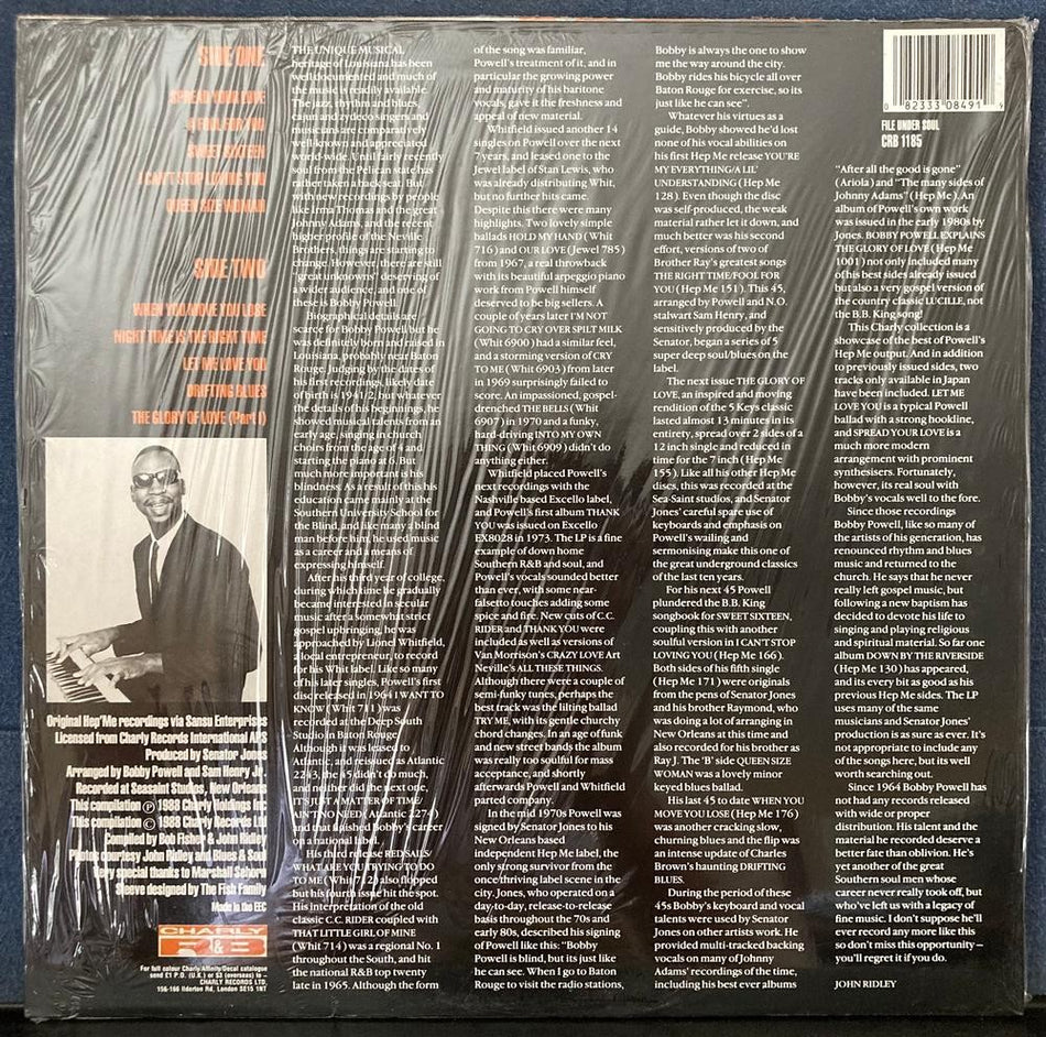 BOBBY POWELL A FOOL FOR YOU~SEALED 1988 CHARLY R&B UK COMPILATION LP~CRB 1185