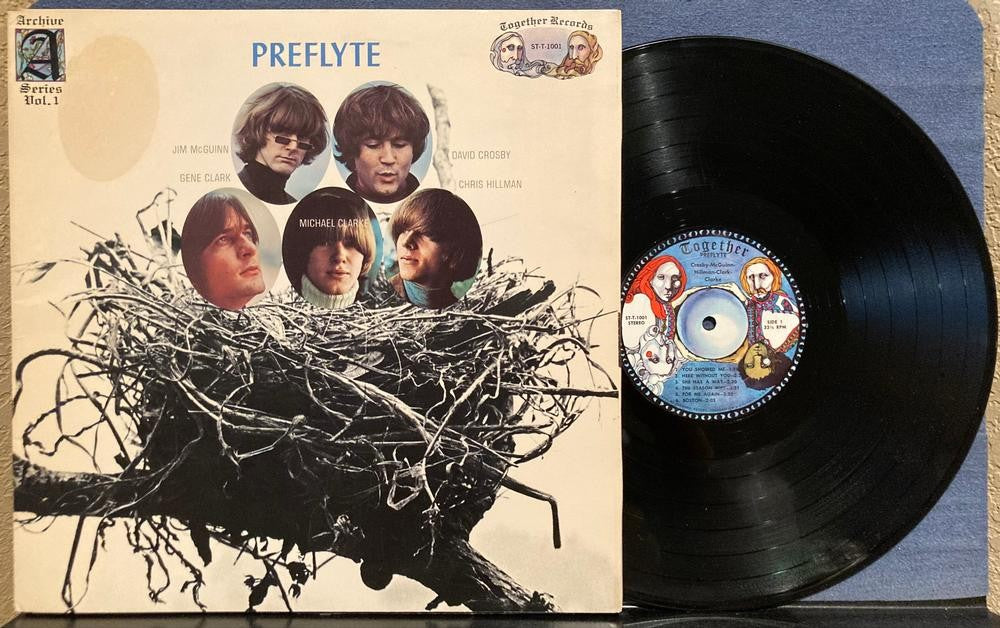 THE BYRDS PREFLYTE~NM- 1969 TOGETHER UNIPAK GATEFOLD FIRST PRESS LP~GENE CLARK