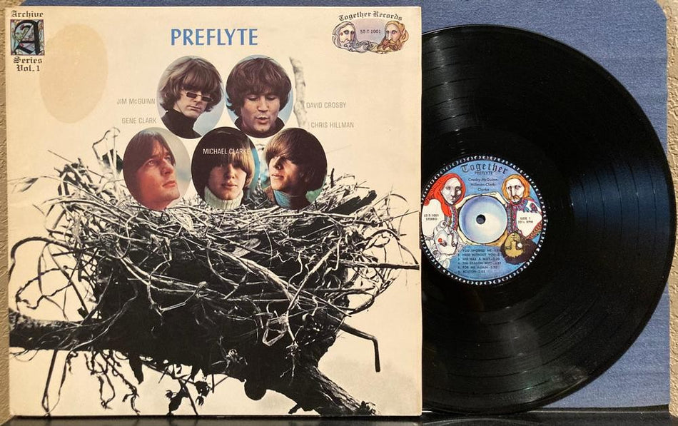 THE BYRDS PREFLYTE~NM- 1969 TOGETHER UNIPAK GATEFOLD FIRST PRESS LP~GENE CLARK