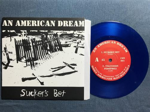 AMERICAN DREAM SUCKER'S BET~NM HAND NMBRD 7' 45RPM PIC SLV EP~BLUE VINYL~293/500