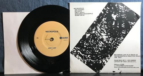 NECROPOLIS STUMPF / VAN V ART~NM LMTD EDITION BLACK 7" 45RPM SINGLE~INSERT~NOISE