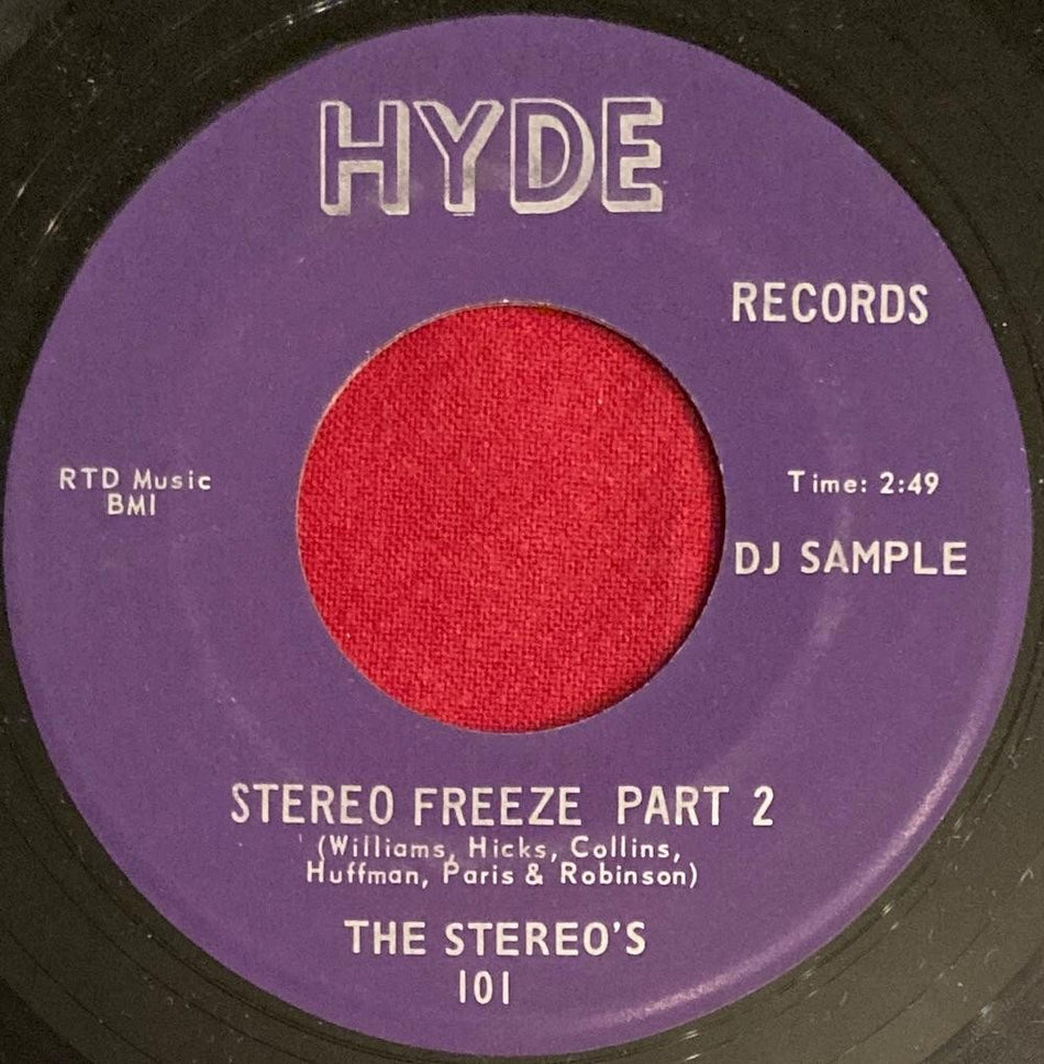 THE STEREO'S STEREO FREEZE (PART I + II)~NM 1967 HYDE PROMO 7"~SOUL~FUNK 45RPM
