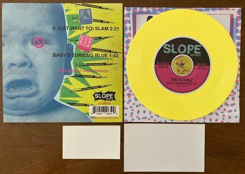 THE BLANKZ (I JUST WANT TO) SLAM~NM 2018 SLOPE 7" 45 RPM~LMTD YELLOW VINYL~INNER