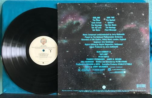 JERRY GOLDSMITH OUTLAND OST~NM-/VG+ ORG 1981 WARNER BROTHERS LP~QUIEX~AUDIOPHILE