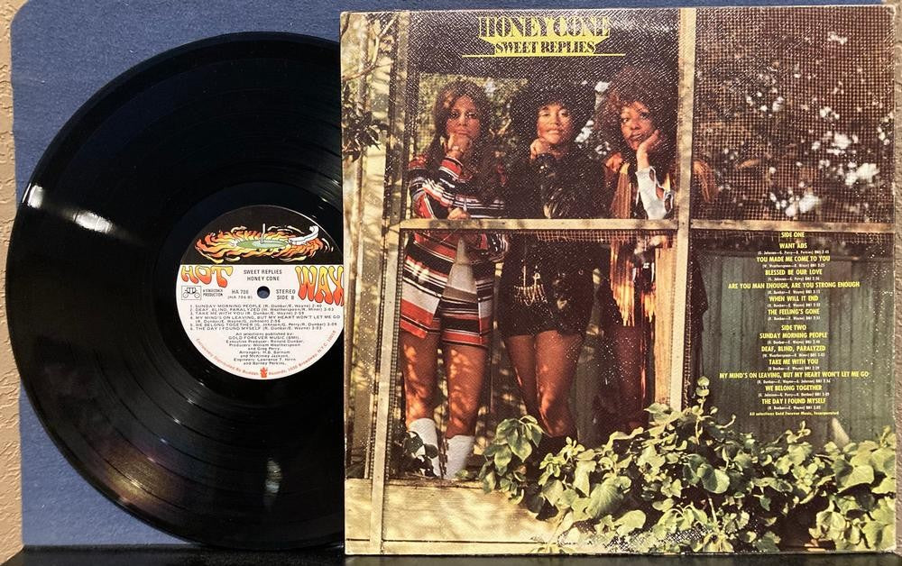 HONEY CONE SWEET REPLIES~NM- 1971 HOT WAX 1st PRESS LP~TEXTURED UNIPAK GATEFOLD