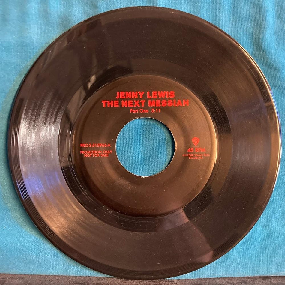 JENNY LEWIS THE NEXT MESSIAH PTS 1+2~2008 PROMO ONLY 7" 45 RPM SNGL~NO SLV~INDIE