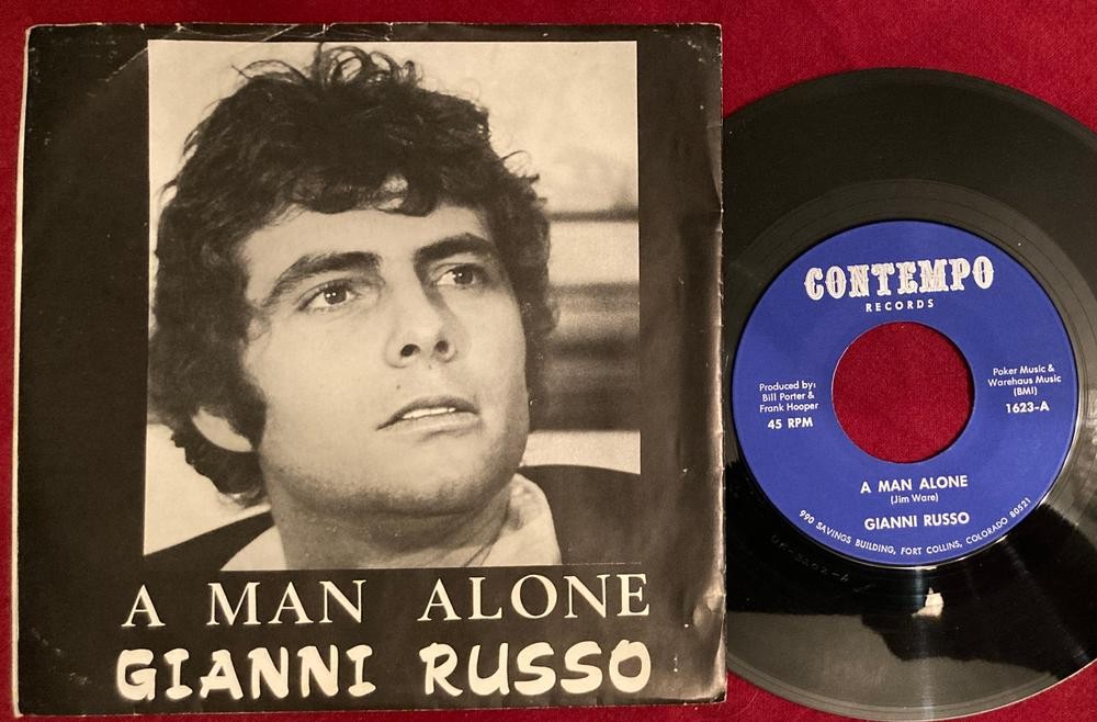 RUSSO GIANNI A MAN ALONE/ A TIME FOR GIVING~1970 NM- PICTURE SLEEVE 45 RPM 7"