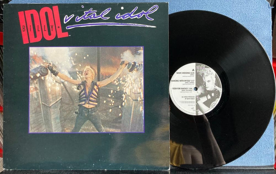 BILLY IDOL VITAL IDOL~NM- 1985 CHRYSALIS UK REMIX COMPILATION LP~STEVE STEVENS