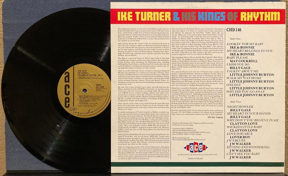 IKE TURNER AND HIS KINGS OF RHYTHM VOLUME 2~NM 1985 ACE RECORDS MONO UK COMP LP