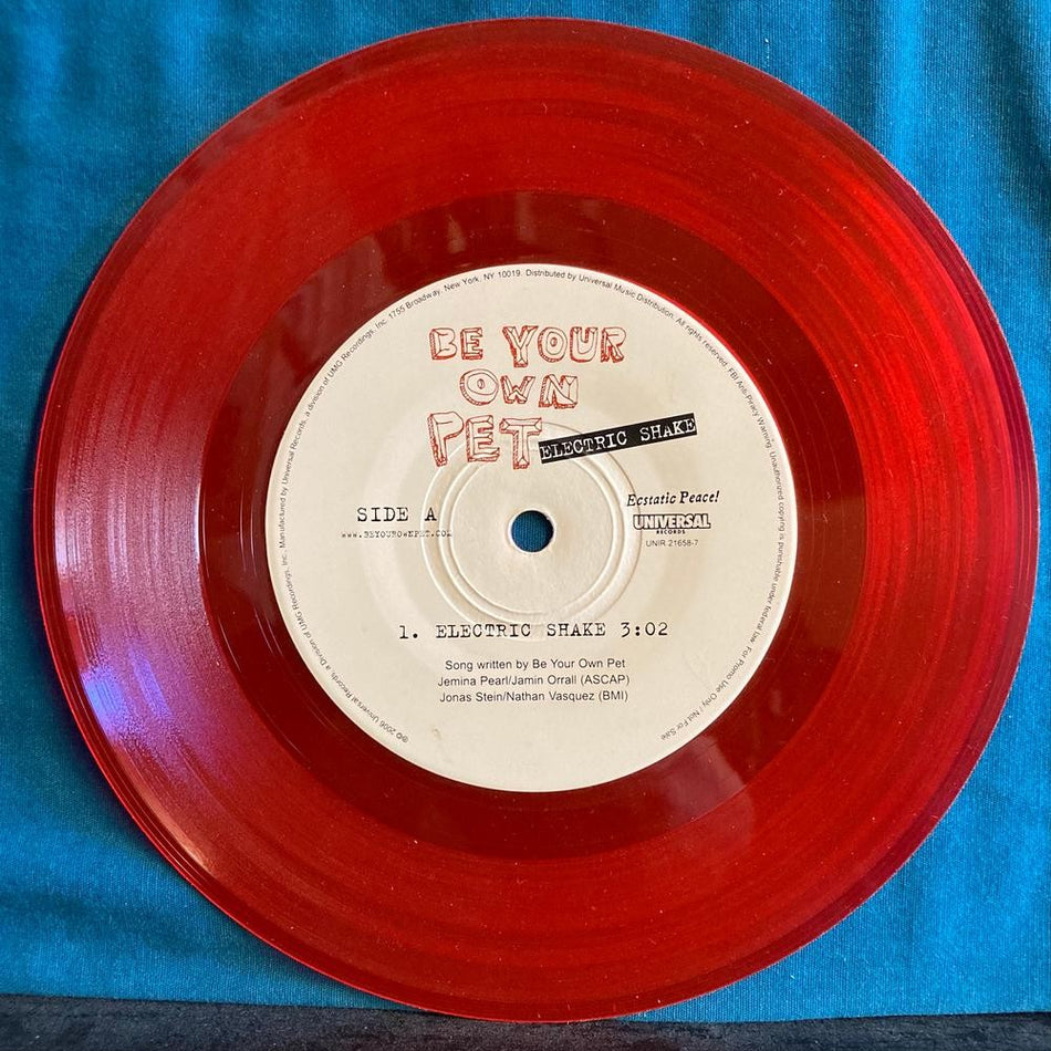 BE YOUR OWN PET ELECTRIC SHAKE~NM 2006 PROMO 7-INCH 45 RPM SINGLE~RED VINYL~BYOP