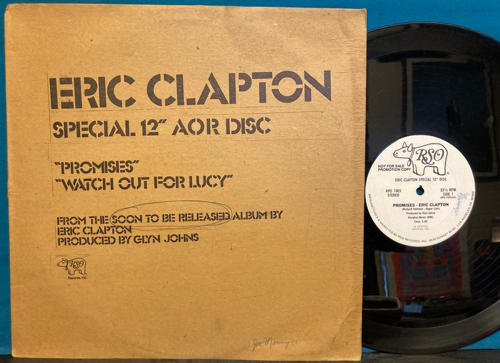 ERIC CLAPTON PROMISES/ WATCH OUT FOR LUCY WHITE LABEL PROMO ONLY 12"~AOR SPECIAL
