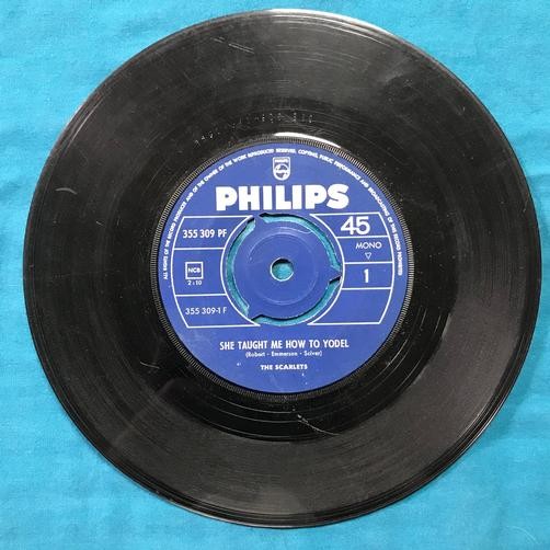 SCARLETS SHE TAUGHT ME TO YODEL /KANSAS CITY STAR~1966 PHILIPS GARAGE ROCK 7' 45