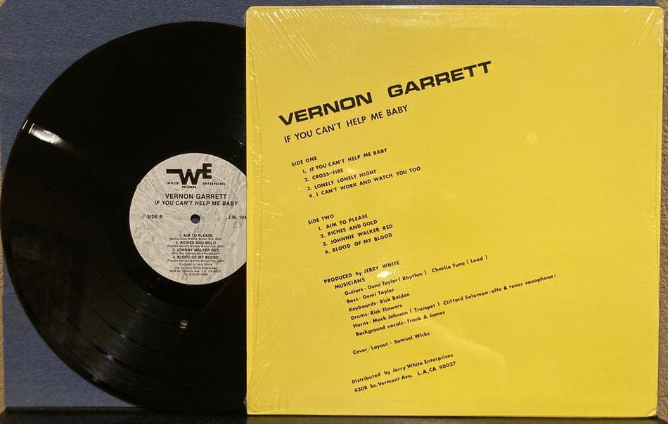 VERNON GARRETT IF YOU CAN'T HELP ME BABY~NM 1987 QUIEX AUDIOPHILE LP w/SHRINK