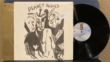 BOB DYLAN w/THE BAND~PLANET WAVES~1974 ASYLUM PITMAN PRESS LP~KENDUN~WRAPAROUND