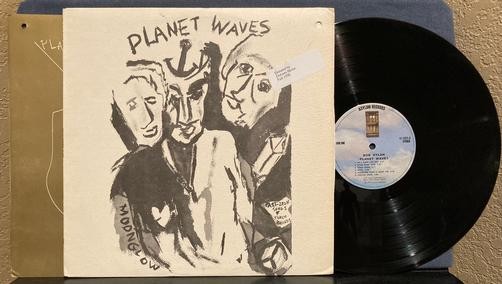 BOB DYLAN w/THE BAND~PLANET WAVES~1974 ASYLUM PITMAN PRESS LP~KENDUN~WRAPAROUND