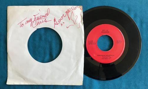 ELIXIR~NORTHERN INDUSTRIAL / HOLD THAT LINE~SIGNED 1981 SPY-HI RECORDS 7" 45~SLV