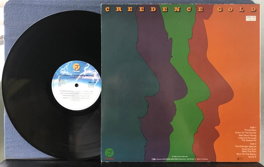 CREEDENCE CLEARWATER REVIVAL GOLD~NM- LATE 1970's FANTASY GERMAN RE LP~FOGERTY